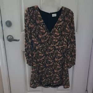 Sunday Best Black Floral Mini Dress